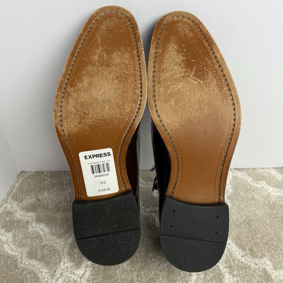 EXPRESS Brown Burgundy Leather Oxford Dress Shoes Men\'s 10.5 Great Condition main image 15